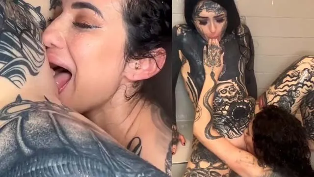 Arabelle Raphael & Frankie Vanian - Hot Steamy Lesbian Shower Sex with Frankie Vanian