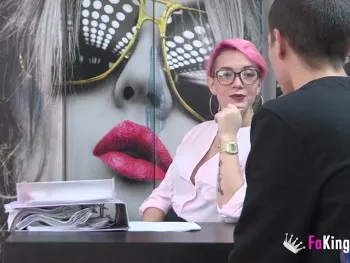 Paola, the Horny Boss, Does an Odd Interview to the Guy That's Aspiring to the Job
