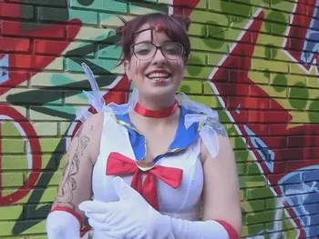 Eva, Nerd Girl and Addict to Videogames Changes to Sailor Moon for a Good Fuck