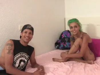Lola, the Squatter Teen, Accepts the Monstercock Challenge: She Fucks Pepe's Stick and Her Roommates Join