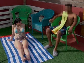 I'm Going to Fool Around on the Terrace to See If I Can Catch the Neighbor, Hehehe, Wish Me Luck! Spoiler: Great Fuck ;Dd