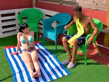Plan of the Day: Sunbathe on the Roof and Fuck My Neighbor. Nadja Has a Plan and the Neighbor Has a Big Cock.