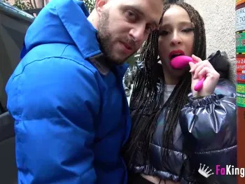 Monica Is Being a Slut Again Through the Streets of Madrid. This Babe Has No Limits!