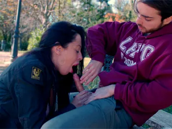 In the Middle of the Park, Lucy Gives You a Tremendous Blowjob. This Is How She Scares the Rookies