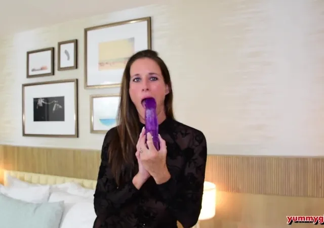 Black Lace Dress Dildo Fuck Session