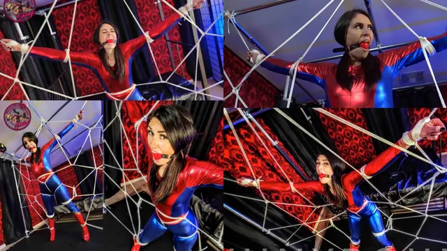 Spidergirl Caught in Her Web