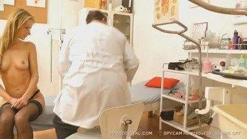 Old Gyno Doctor Spying On Sporty Blond