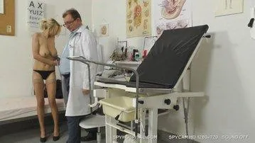 Elder Doctor Checks Big Breast Blonde Hidden Cam