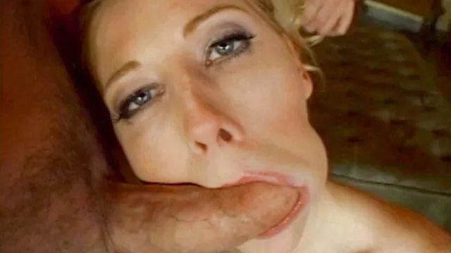 Blonde Whore Michelle Louise in Three-Man Double Penetration Gangbang