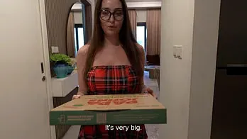 Lonely Ex-Stepmom Orders Pizza And Ends Up Fucking The Delivery Guy
