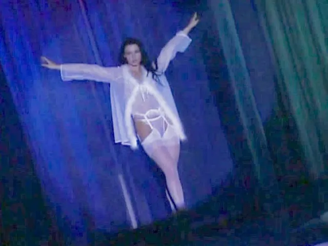 Laura Angel is dressed in all white lingerie as she has anal