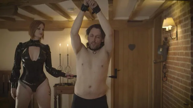 Zara Durose dominates David Hughes and gives him a spanking