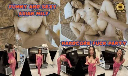 Funny And Sexy Asian MILF Hardcore Fuck Party