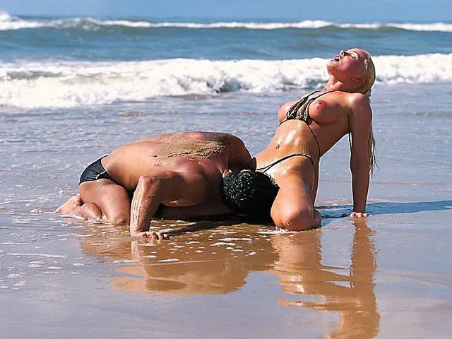Sex on the Beach with Lovely Silvia Saint Sucking Dick