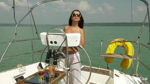 Sailor goddess Vicky Love rescues guy and rides his huge cock on the boat gp370