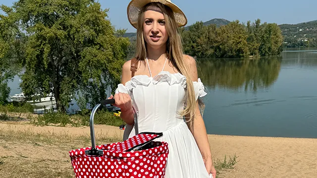 Outdoor Riverside Picnic Sex with Stunning Babe Adriana Sweet Blond