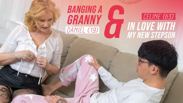 Granny Celene bangs her 19 year old Stepson!