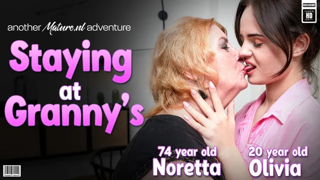 74 year old Grandma Noretta has a pussylicking adventure with her step granddaughter Olivia Zlota