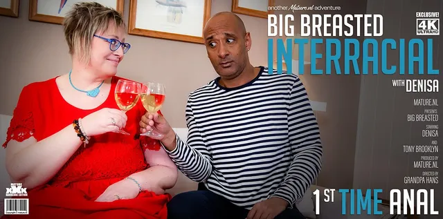 Big breasted Denisa gets an interracial anal fuck