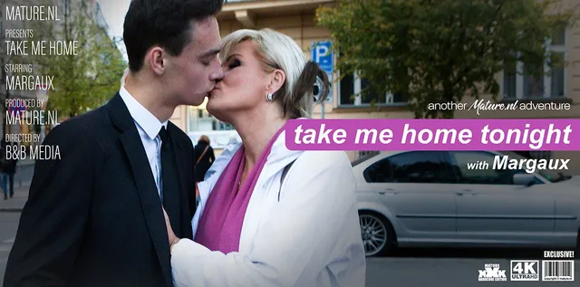 Blonde mature lady gets fucked by a young Toyboy she just met on the street