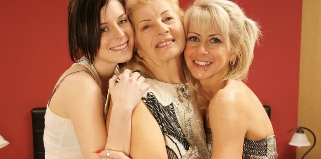 Young, old and older! Kinky lesbian threesome!