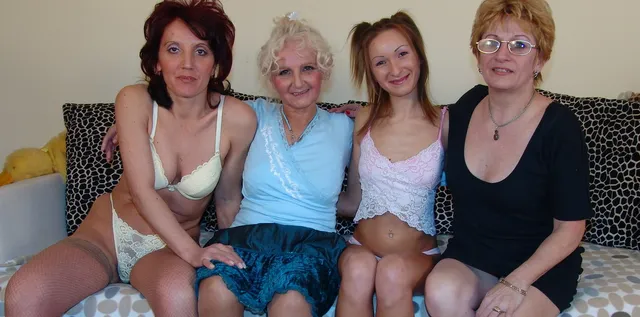 Big blonde granny with glasses licking cock and ass and gets fucked