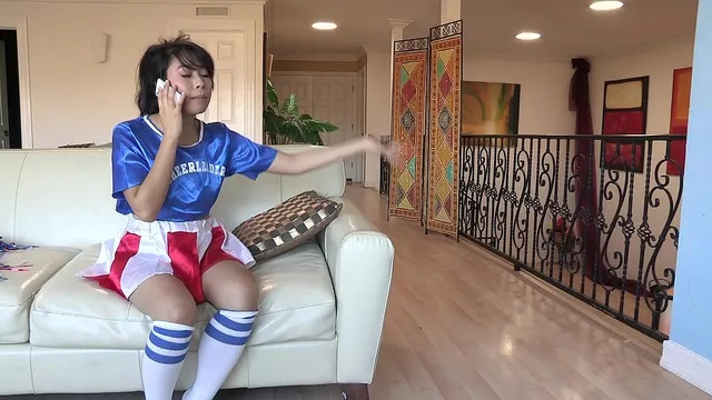 May Lee takes two big black cocks