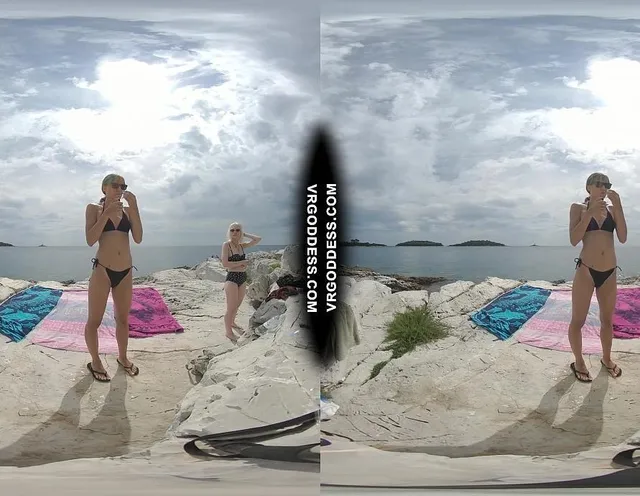 Vacation on Nude Beach with Ingrida and Miss Pussycat Smoking Eating Skinny Dipping Sun Bathing