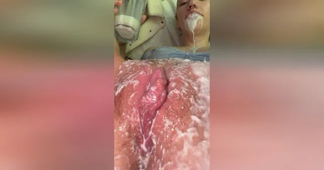 Selfie Fetish 15: White Mess On My Hairy Little Hole. Oops