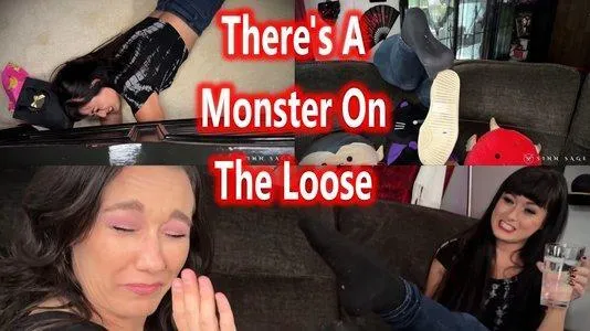 There's A Monster On The Loose - Lil Mizz Unique And Sinn Sage Vore Struggling With Sweaty Foot Worship And Smelly Sock Fetish Mov