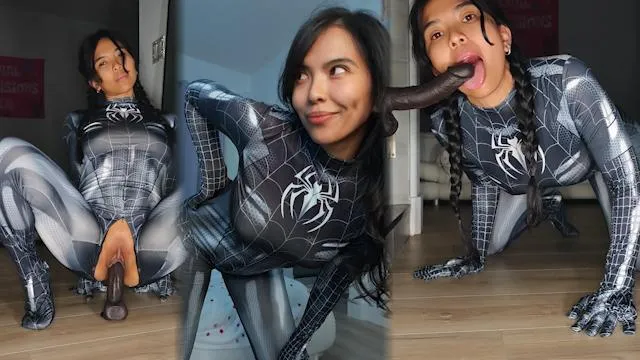 PornHub Premium: Jada Kai - Jada Kai - Your Friendly Neighborhood Spider-Girl Sucks And Rides A Huge Black Dildo - Jada Kai