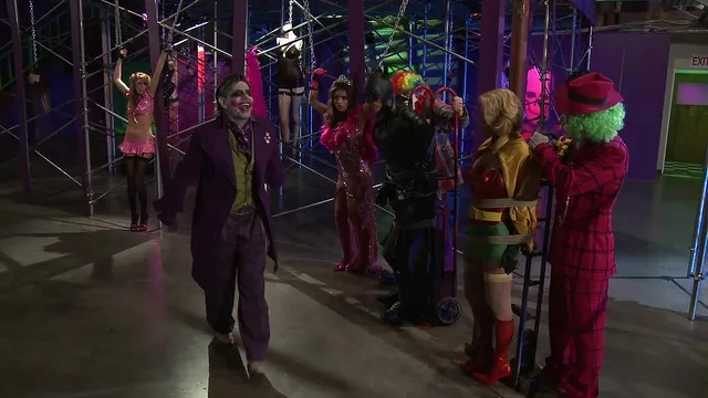 The jokester and batfuck lead a wild orgy with batchick and hoards of sluts