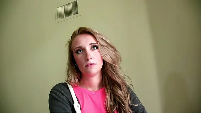 Harley Jade auditions with deep throat and cumshot